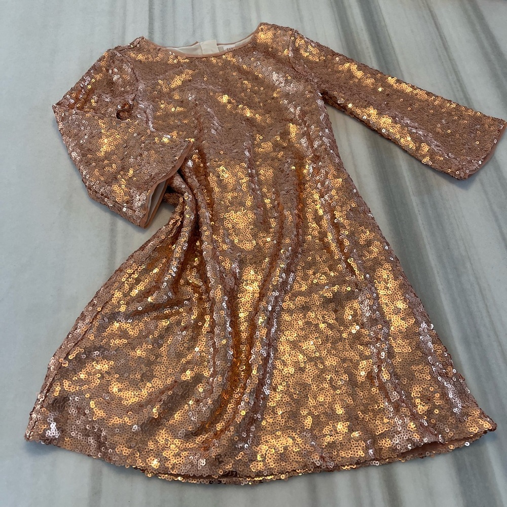 Gap girls pink sequin dress